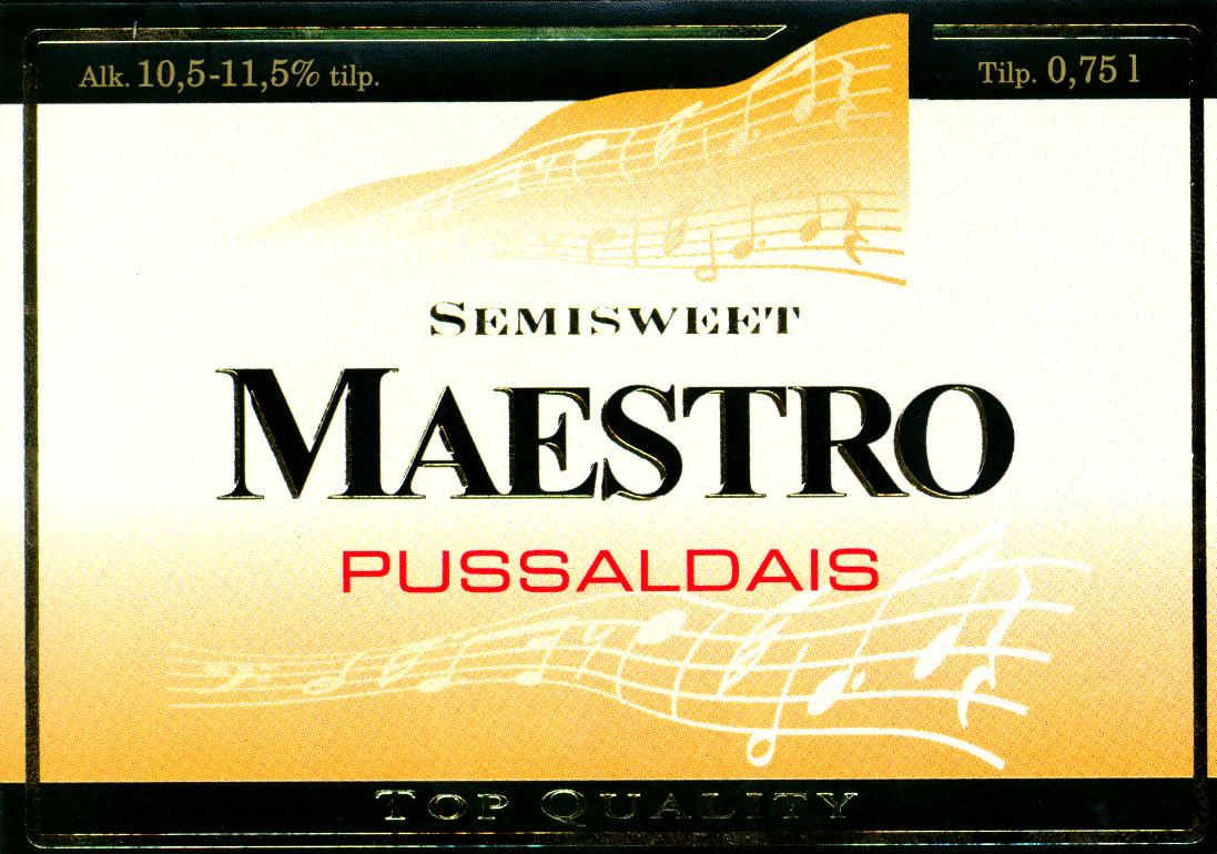 Prekės ženklas: MAESTRO PUSSALDAIS SEMISWEET TOP QUALITY